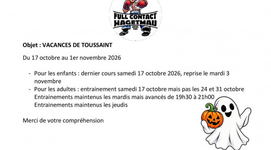 VACANCES DE TOUSSAINT